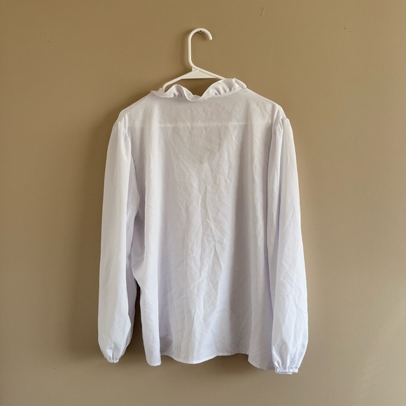 White Ruffled Blouse - Picture 2 of 2